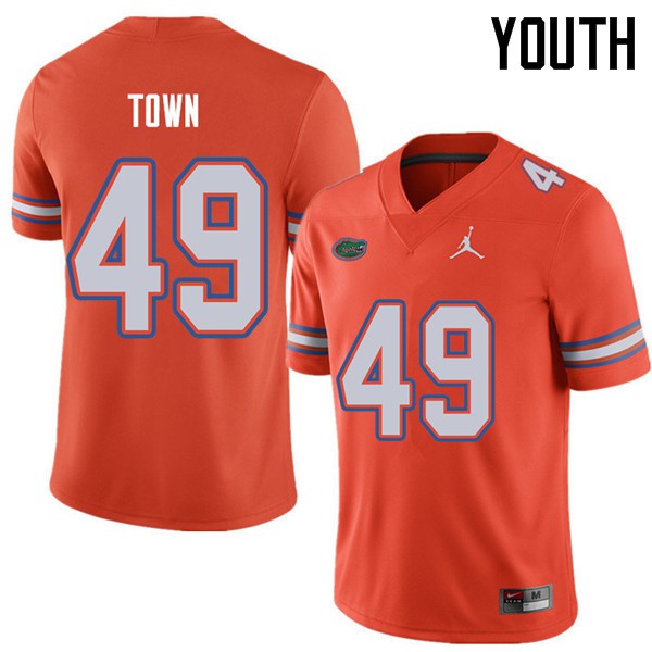 Jordan Brand Youth #49 Cameron Town Florida Gators College Football Jerseys Orange
